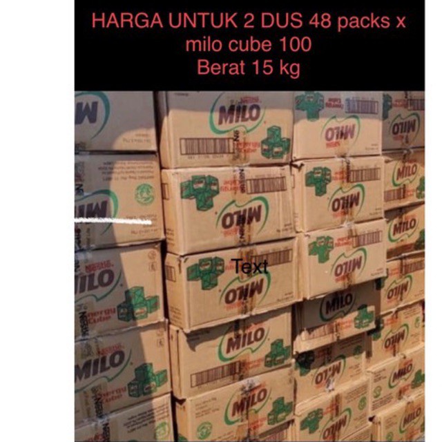 GROSIR MILO CUBE 100 dus dus-an 2 dus / Dua Dus / Loro Dus Milo cube 100