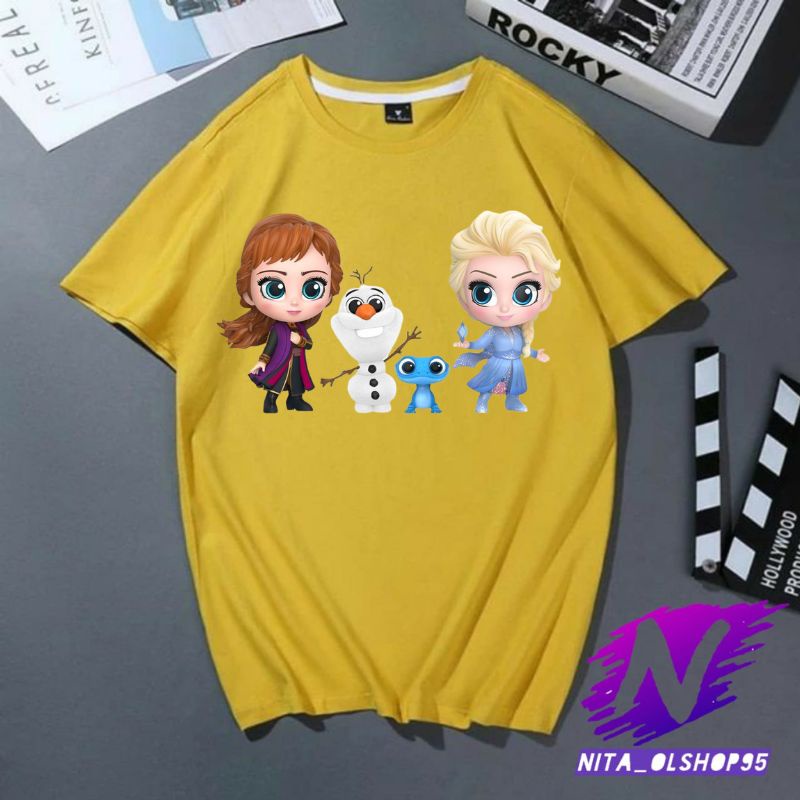 frozen elsa dan ana baju anak elsa ana kaos elsa ana dan boneka salju
