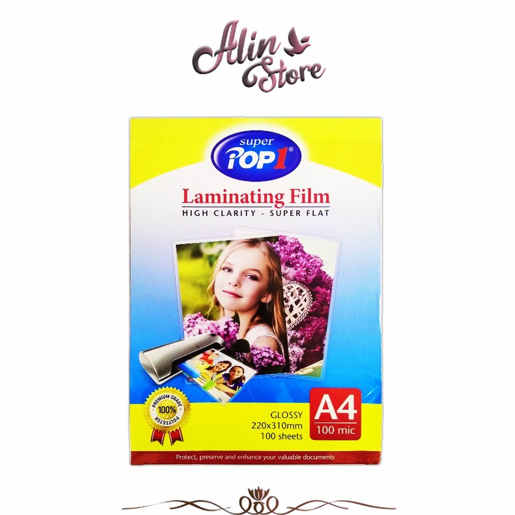 

Plastik Laminating Film A4 (100 Mic) Pop1