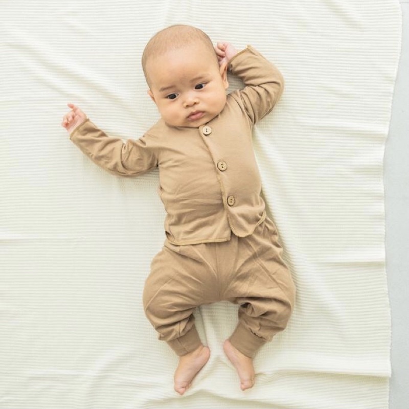 Minimine - Baby Set Panjang / baju setelan bayi anak / piyama bayi anak laki-laki perempuan unisex / sleepsuit / romper / baju new born
