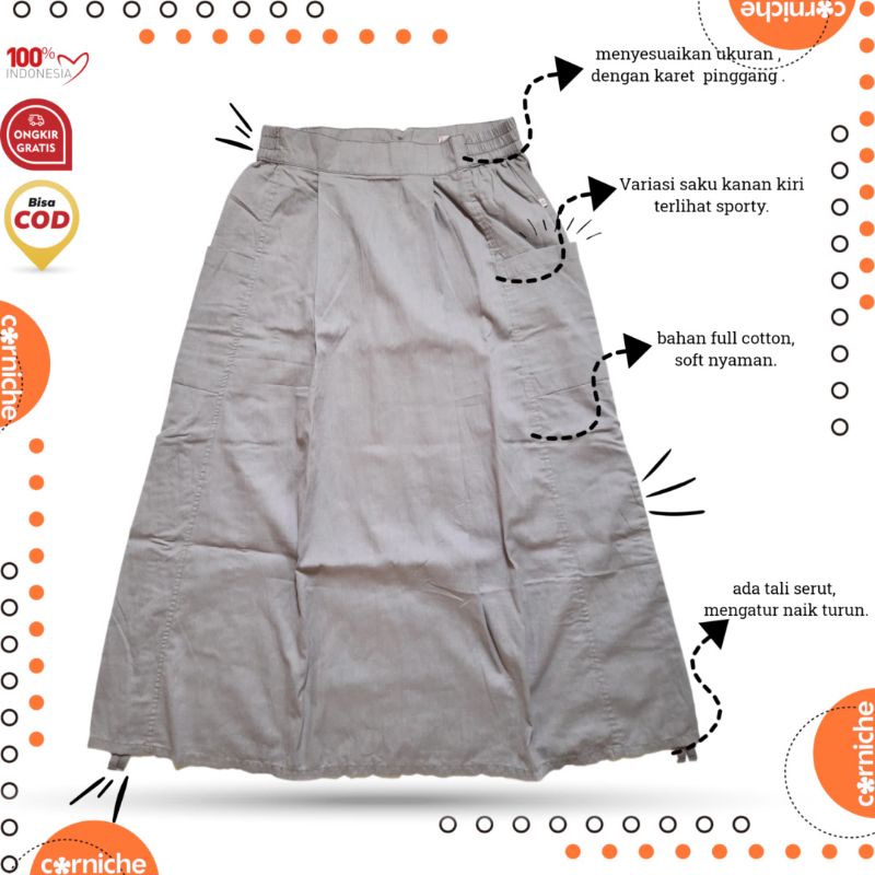 ROK BAWAHAN WANITA DEWASA CORNICHE ORIGINAL