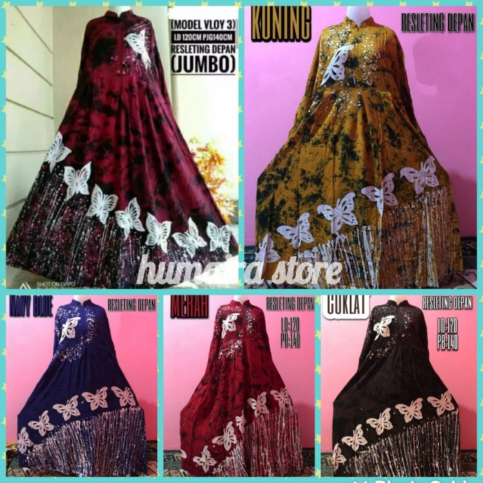 GAMIS GAMIS TWILL ORI  GAMIS JUMBO CETAK  GAMIS WANITA (MODEL VLOY 3) abaya dewasa arab terbaru bruk