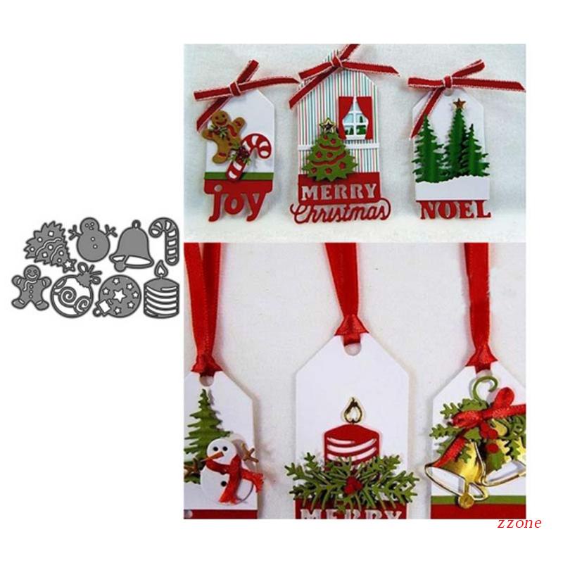 Cetakan Stensil Cutting Dies Motif Natal Bahan Metal Untuk Scrapbook / Craft DIY / Embossing