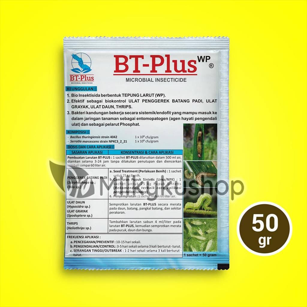 BT-PLUS WP 50 GRAM PER SACHET BTPLUS BIO INSEKTISIDA