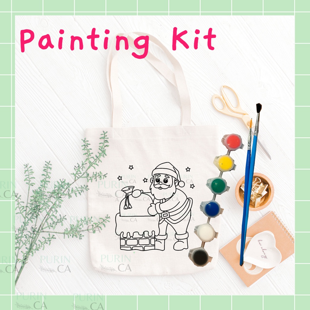 Painting Kit Coloring Kids Bag Motif Christmas Santa Part 2