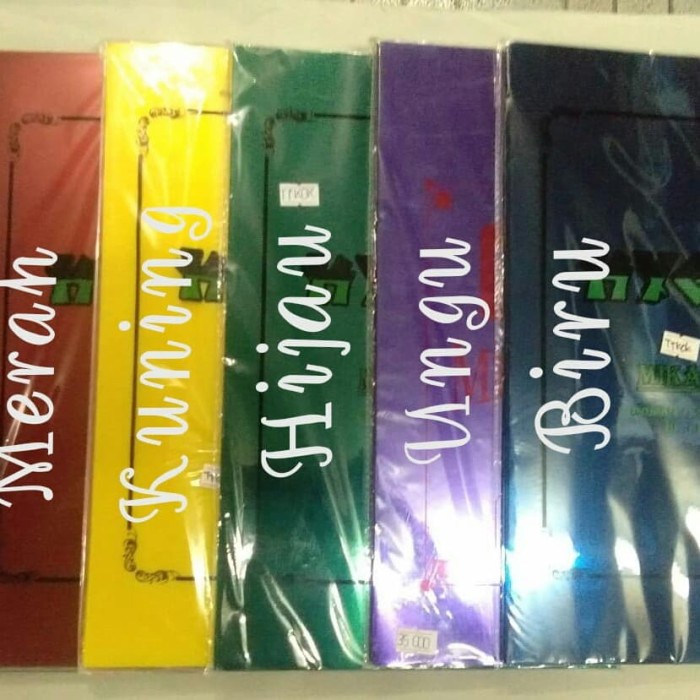 murah Plastik Mika Film Warna / Cover Jilid Folio F4 isi 100 Lbr - Biru