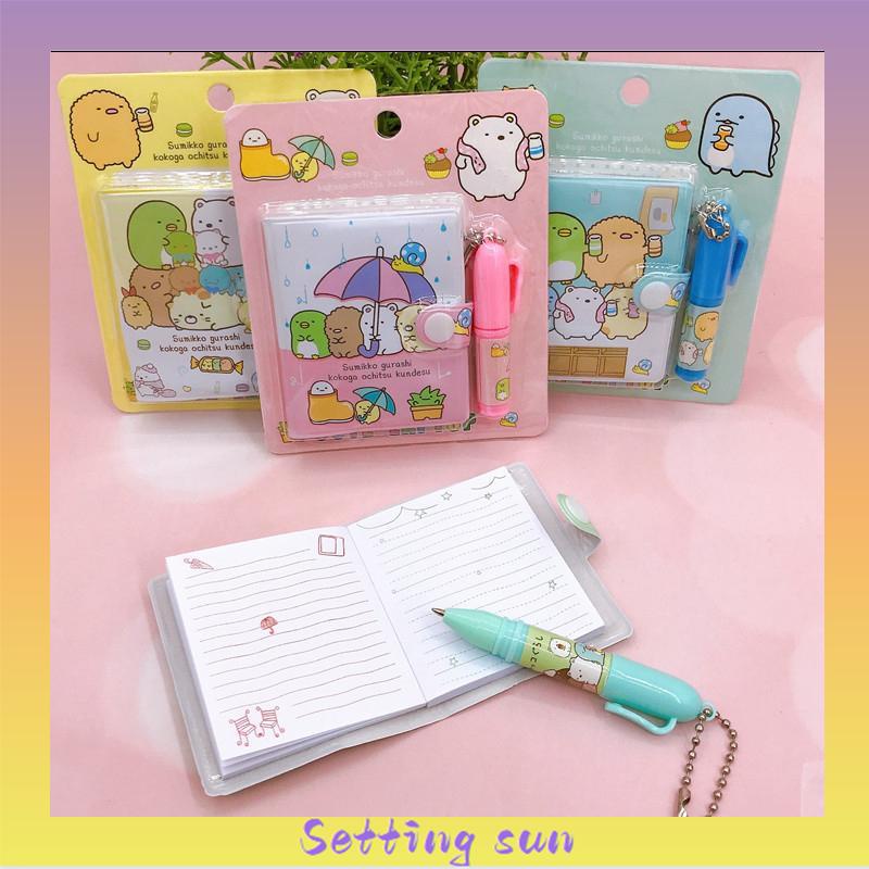 Kartun Kreatif  Notebook Portabel Mini  Dengan Set Bolpoin TN