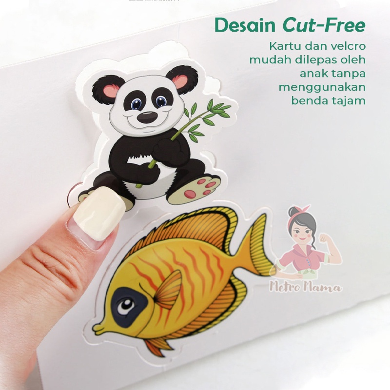 Buku Stiker Velcro Mainan Edukasi Anak QUIET BOOK Puzzle Sticker Gift Set