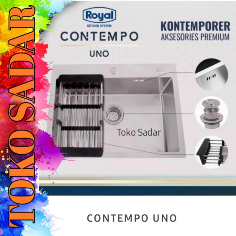 royal contempo uno wastafel cuci piring tebal