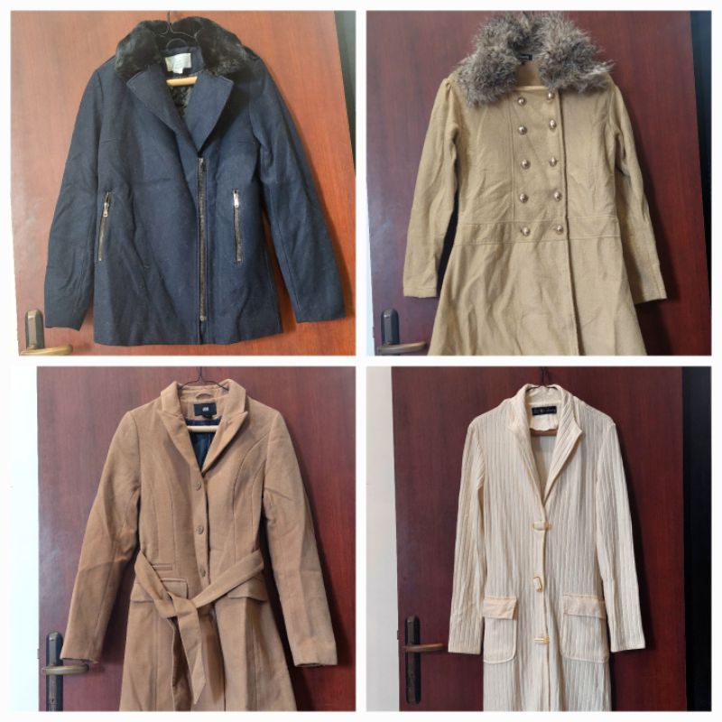 PRELOVED LIKE NEW JAKET WANITA HNM JACKET WINTER COAT OUTERWARE FUR BULU