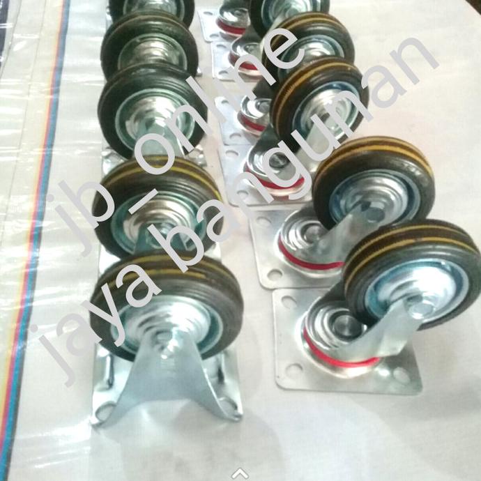 (:(:(:(] roda troli roda gerobak roda salon 4 inchi (1 set 4pcs.)