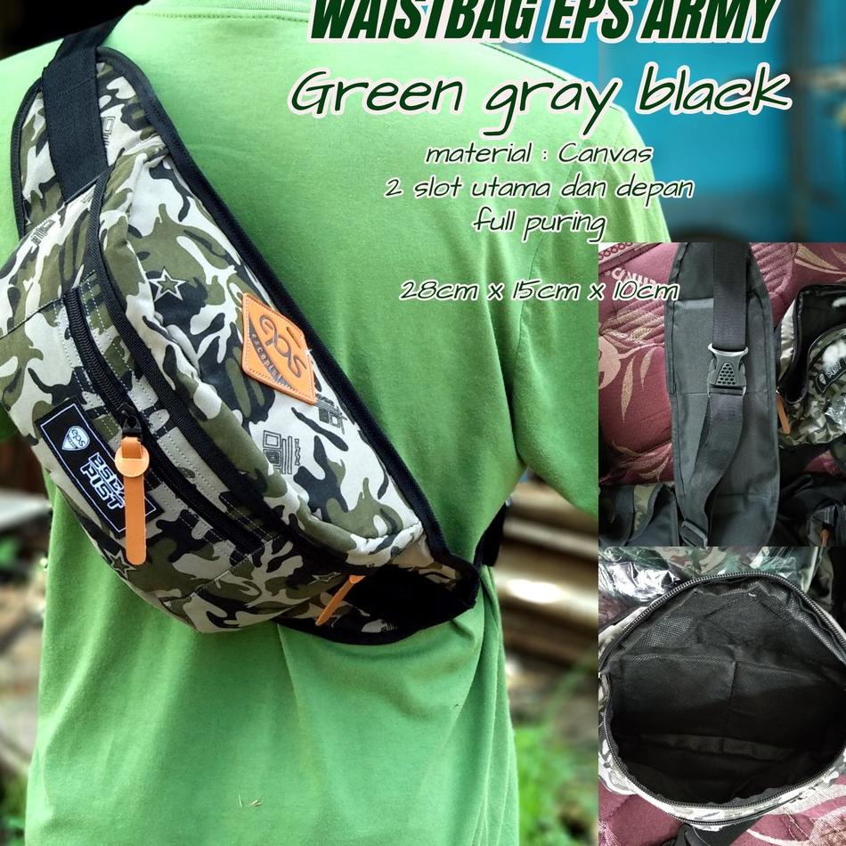 AJA.18Oc22ᴾ • tas selempang pria waisbag slingbag doreng army