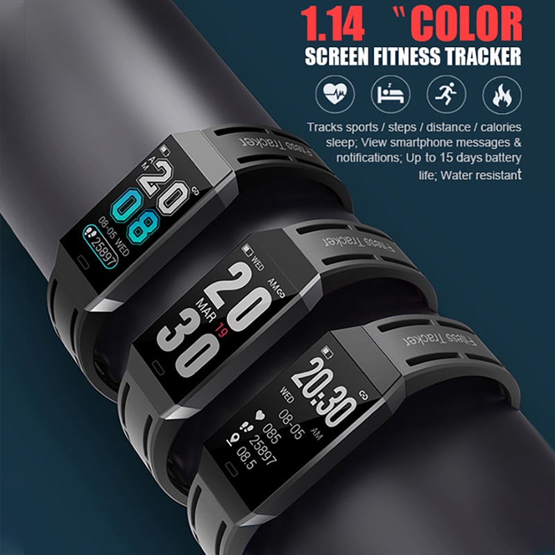 GARANSI✅Z27 Smart Watch 1.14inches Square Screen IP68 Waterproof Long Standby Notification Watches Heart Rate Monitor Fitness Tracker PK M6 M7 Smartband Band 7