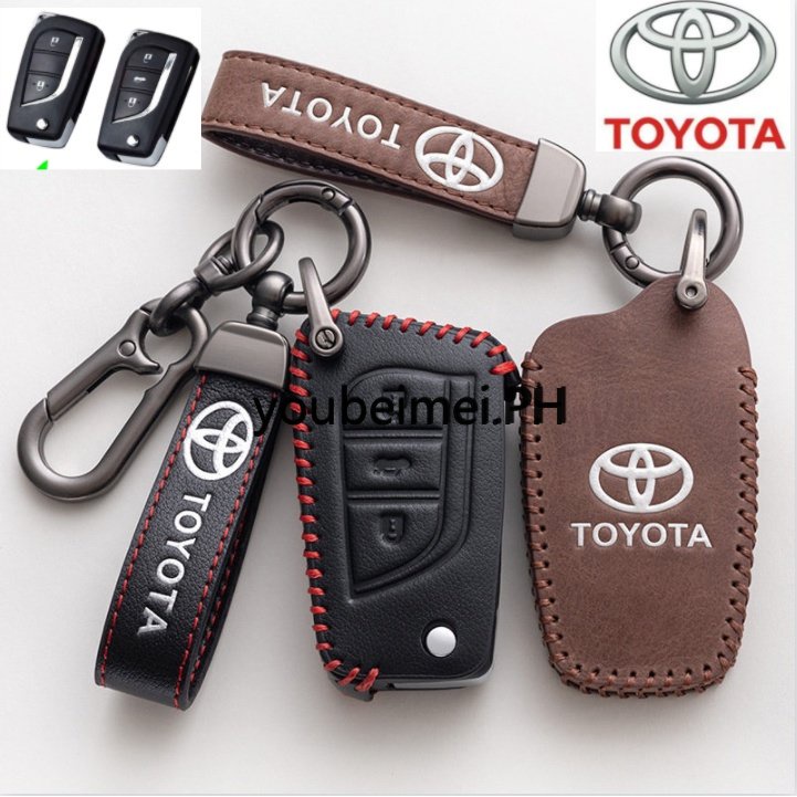 Case Kunci Mobil Bahan Kulit Untuk Toyota yaris altis fortuner hilux vellfire 2010 chr estima revo Prius Camry Corolla C-HR RAV4