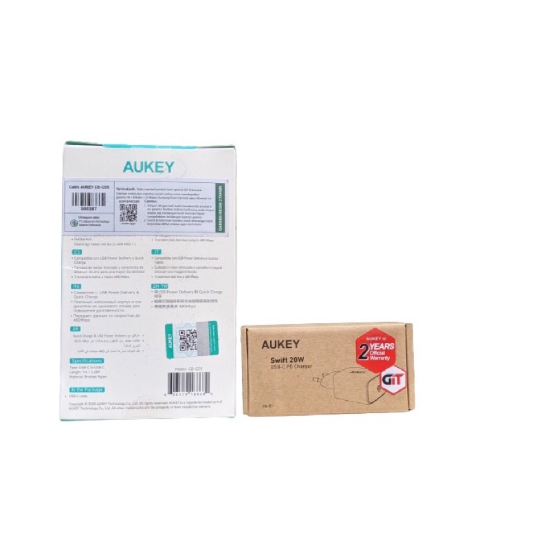 Aukey Charger PA R1 + Aukey Usb 500287 New Bnib