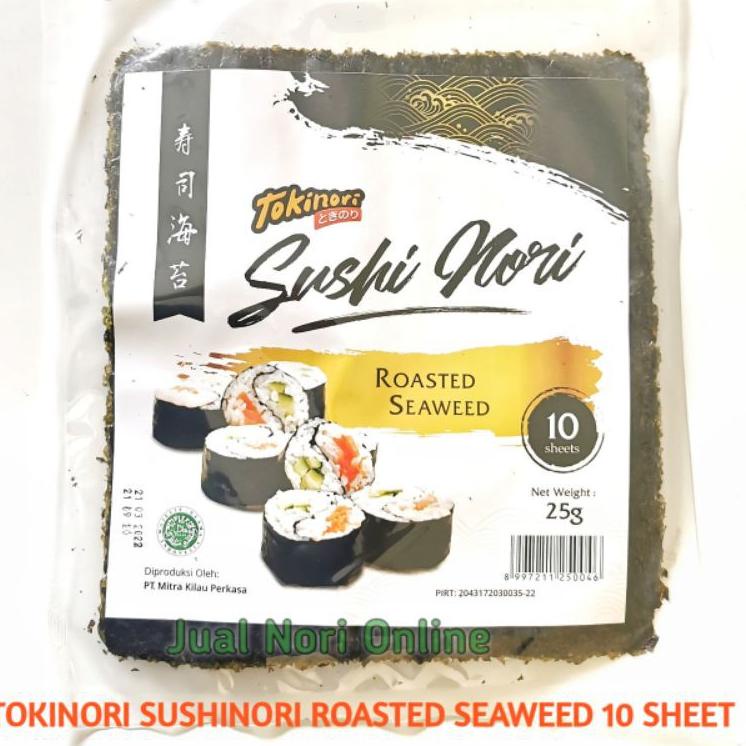 

Limited Product--Nori TOKINORI SUSHI NORI ROASTED SEAWEED 10 SHEET HALAL NORI RUMPUT LAUT