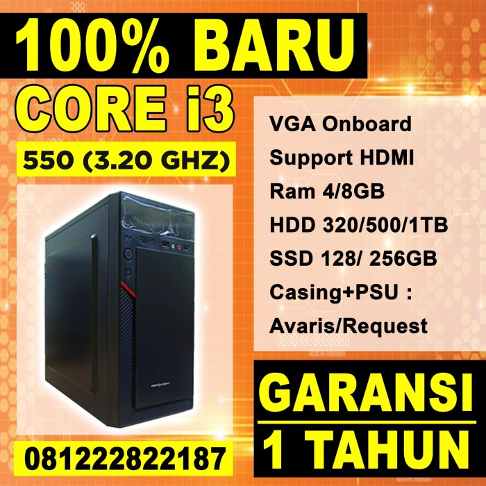 Rakitan Komputer Cpu Pc Rakitan Core I3 Baru