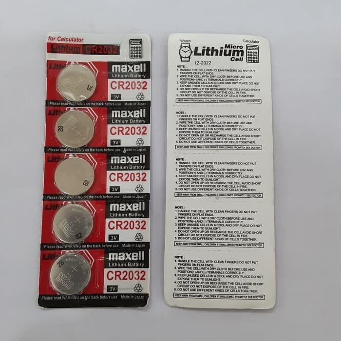 

Maxell CR-2032 3V Original - Battery / Baterai Kancing CMOS CR2032