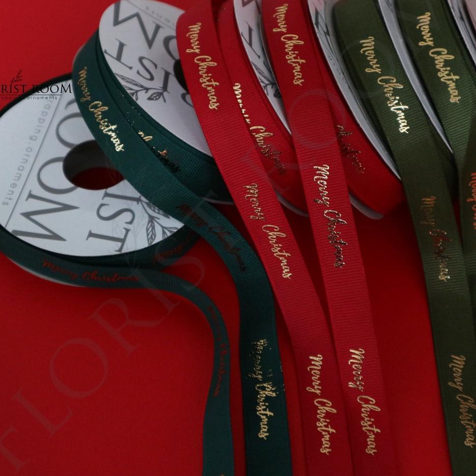 

Hot !! Pita Grossgrain Merry Christmas ±1.5cm x 20yard - Kode 15208715 바