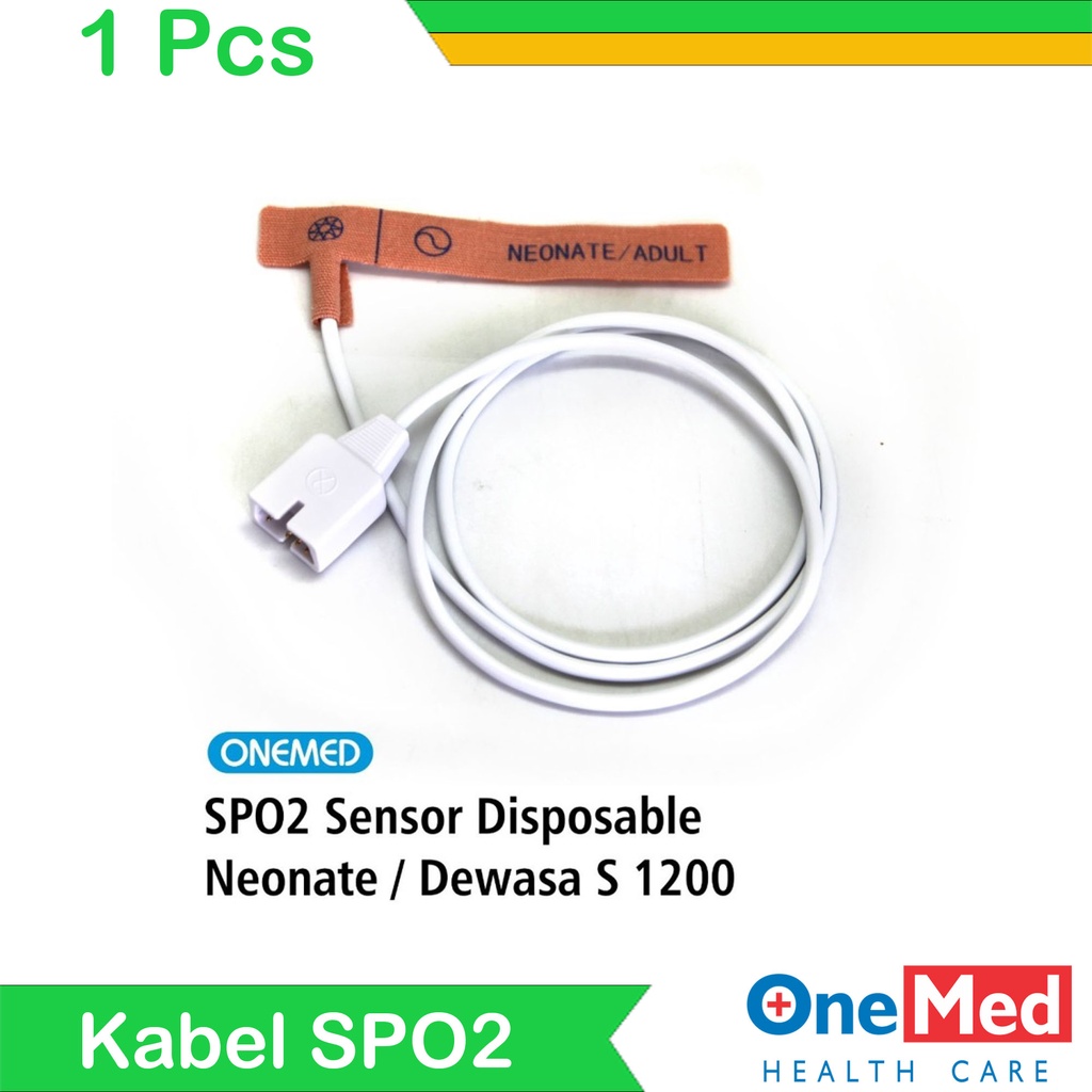 Alkes Pasar Pramuka Kabel SPO2 Sensor Disposable Neonate / Dewasa S 1200 Onemed