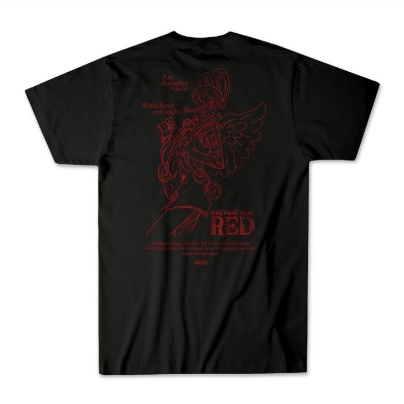KAOS ONE PIECE RED HITAM