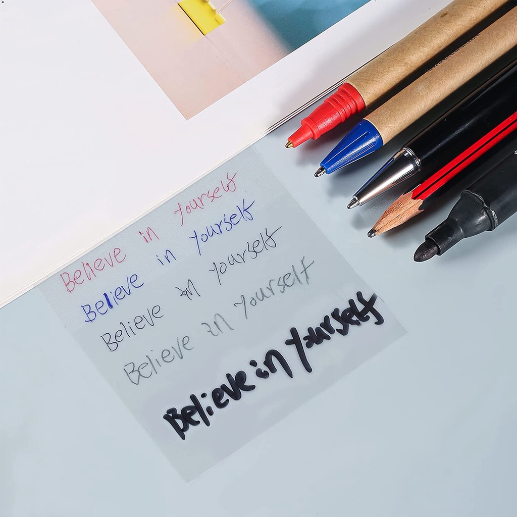 50 Lembar Sticky Note Transparan Bahan PET Untuk Pelajar