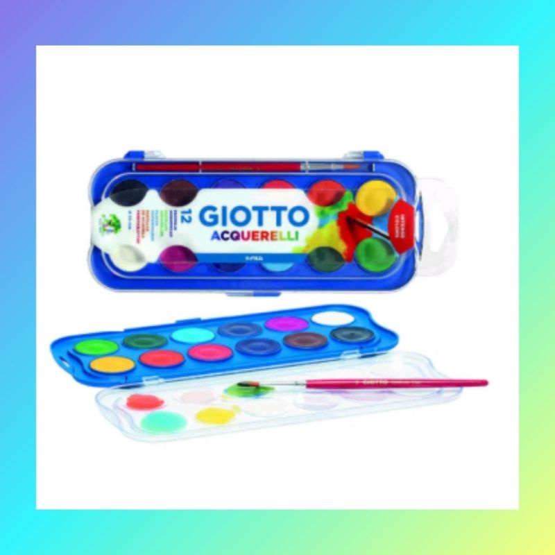 

Cat Air Giotto 12 Warna / Giotto Acquereli Mini 12 Colour ( Free Buble Wrap )