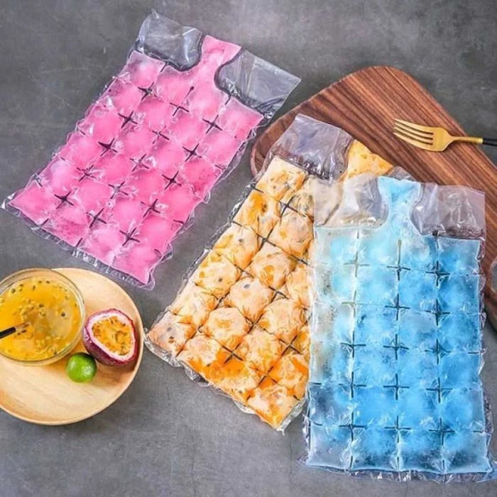 Kantong Es Beku ICE BAG Cooler 24 Cube Isi 10 Plastik Es Batu Sekali Pakai Food Grade