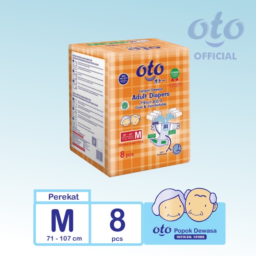 OTO Adult Diapers MURAH / Popok Dewasa PEREKAT Size M, L, XL