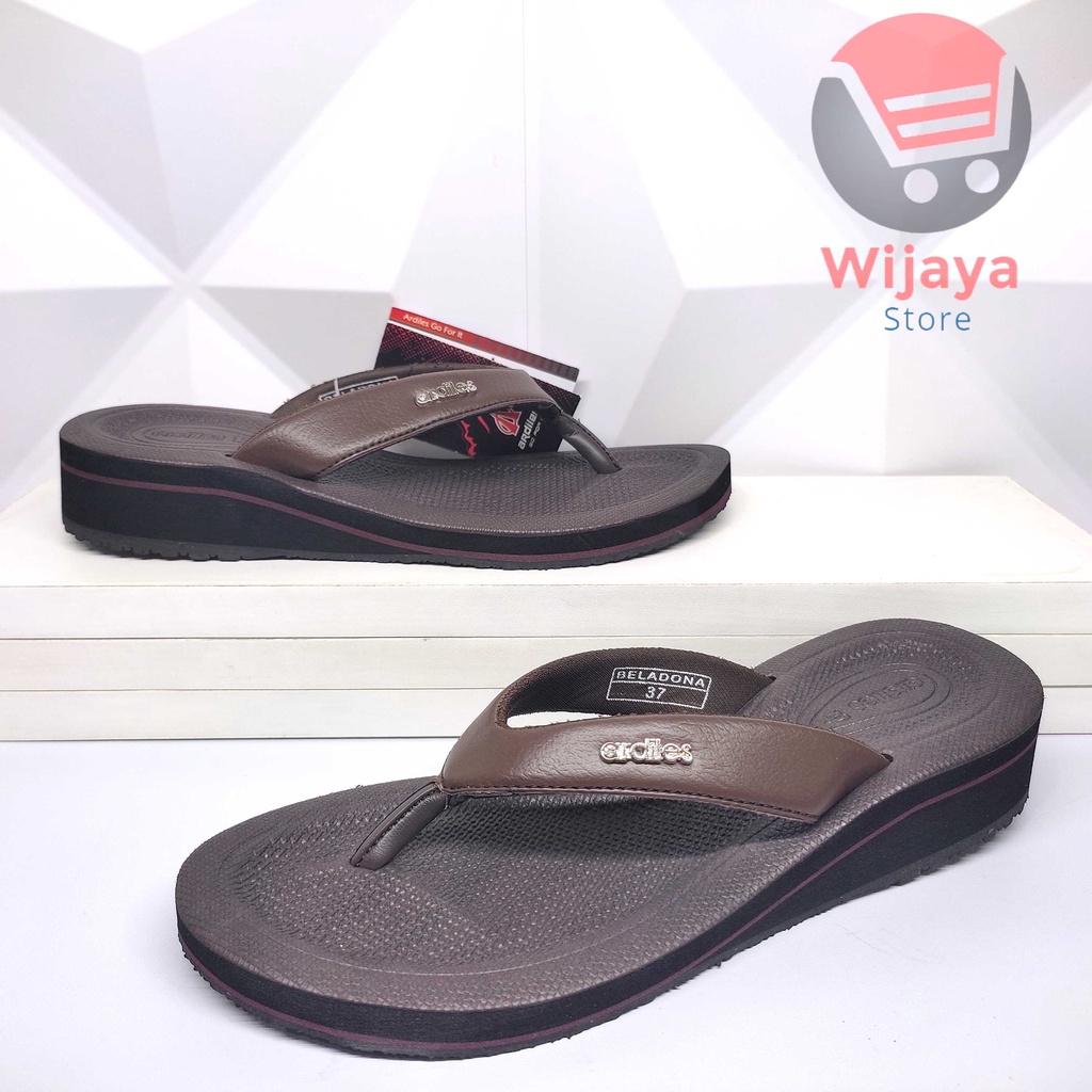 SANDAL WEDGES WANITA ARDILES ORIGINAL SENDAL JEPIT CEWEK PEREMPUAN BERKUALITAS BELADONA