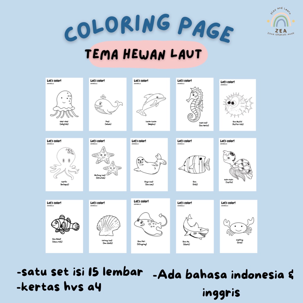 

Aktifitas Mewarnai Anak-Anak - Lembar mewarnai tema menarik- Mainanzea Printable Coloring