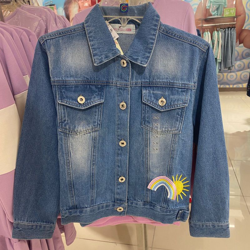 Jacket Jeans Denim Anak Perempuan Aero Original Matahari Super Nyama Ringan Unicorn Tebaru Soft Jean