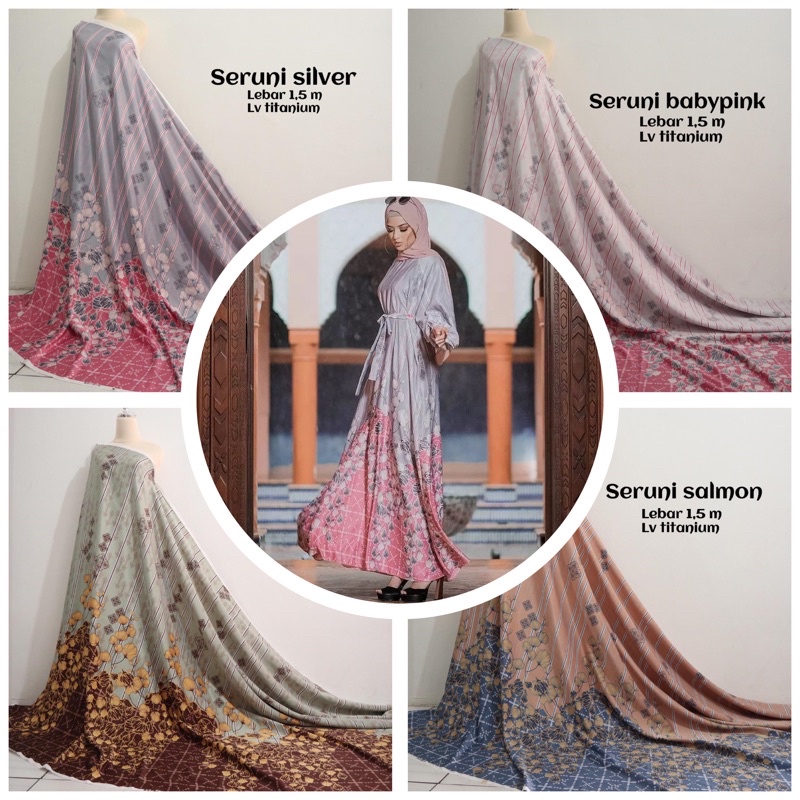 Kain LV Titanium SERUNI / bahan kain meteran murah / bahan gamis / maxmara lux