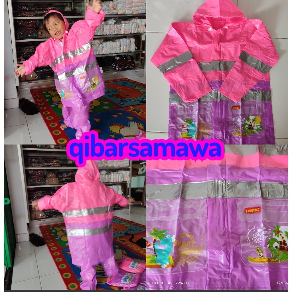 Jas Hujan Anak PAUD - TK ELMONDO usia 4-6 Tahun New Mini Kids 306