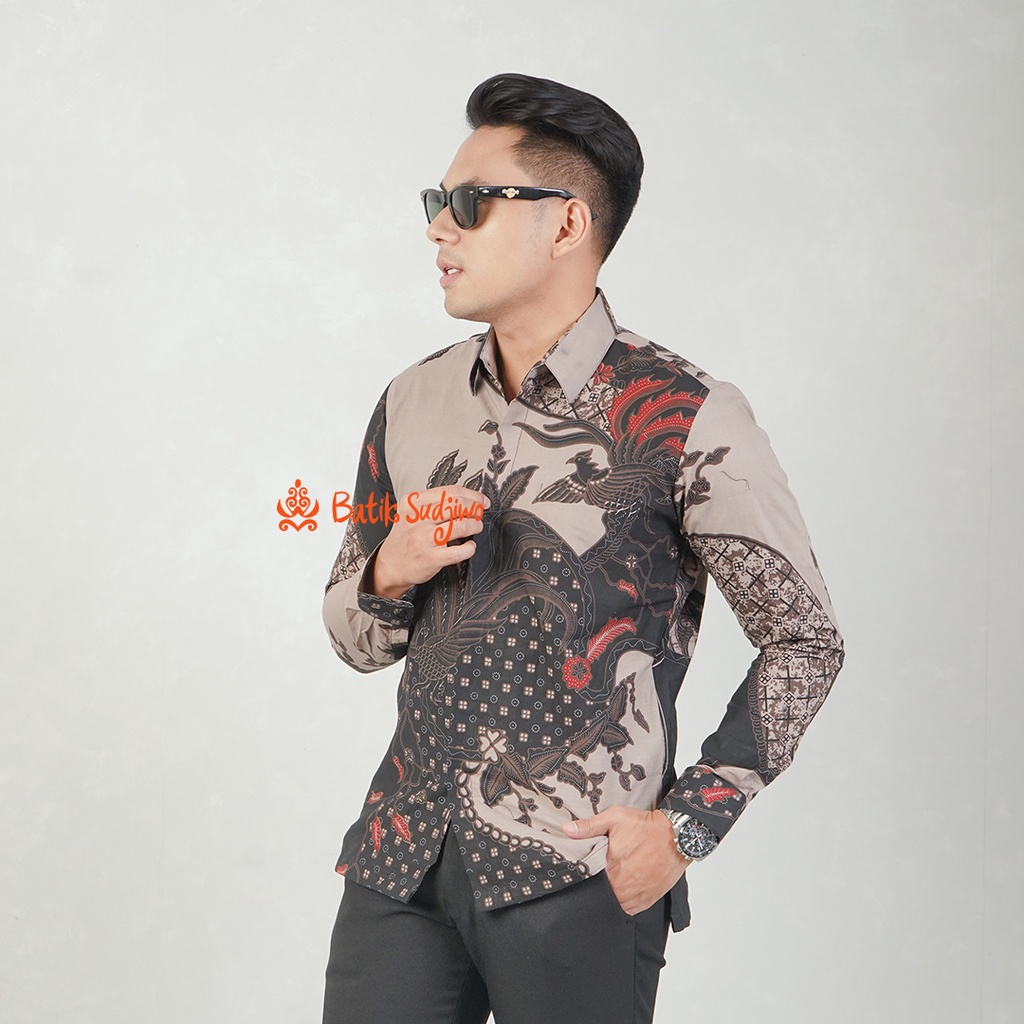 Baju Batik Cowok Lengan Panjang Premium 1115