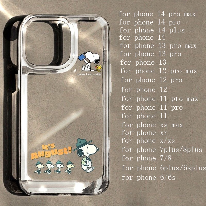 Soft Case Silikon TPU Transparan Motif Kartun Untuk IPhone 14 13 12 Pro Max 11 8 7 Plus XS XR X 6S