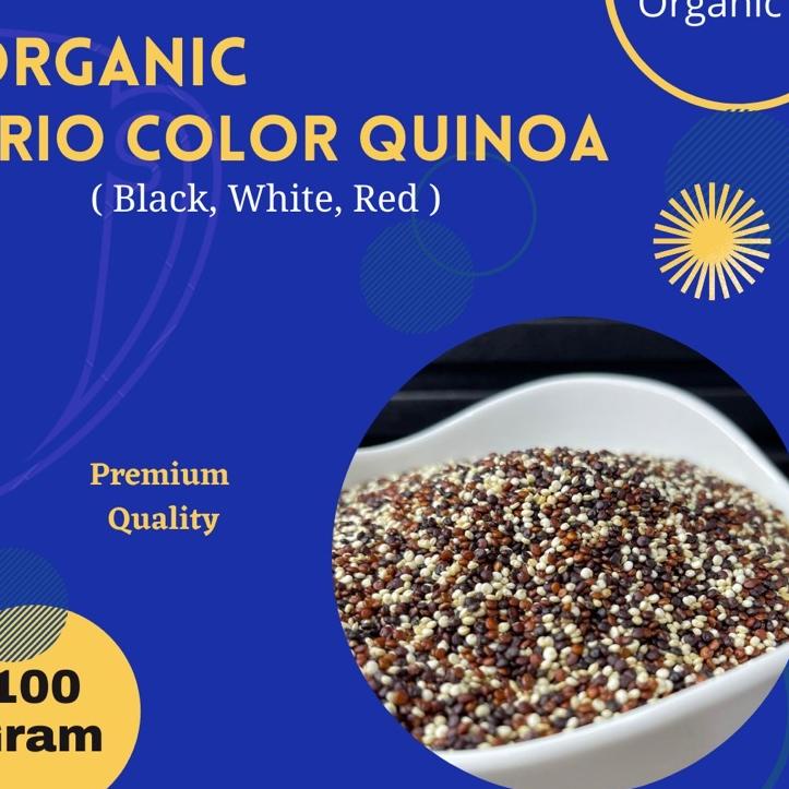 

TrxDd2D7--Organic Tri Color Quinoa 100Gram
