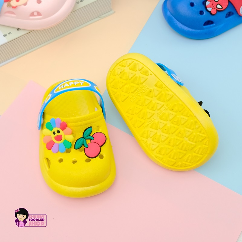 Minipetite SH2140N  Sepatu Sendal Bapao Karakter Kartun Sendal Anak Baim Baby Kartun Lucu Elastis Anti Slip Usia 1-6 Tahun Ukuran 21-31