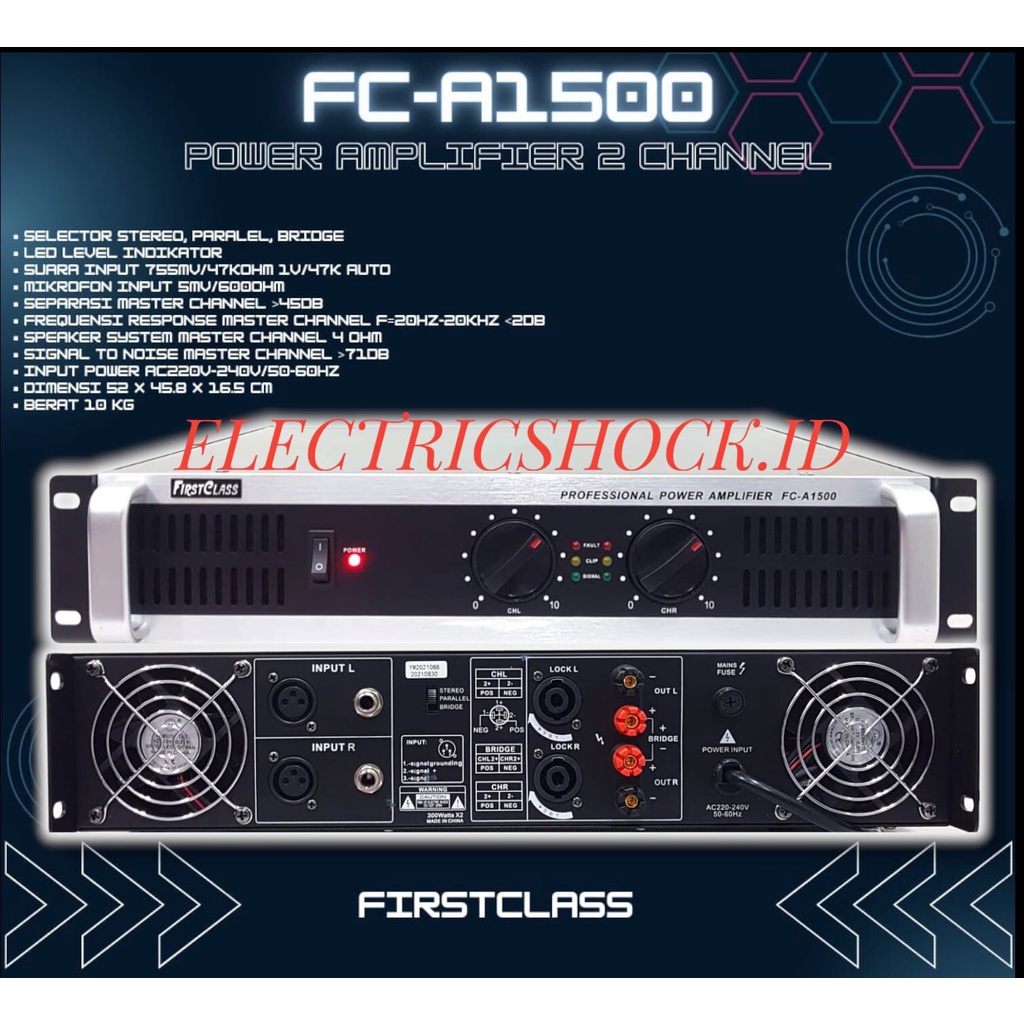 POWER AMPLIFIER FIRSTCLASS FC A1500 / FCA1500 / FC-A 1500