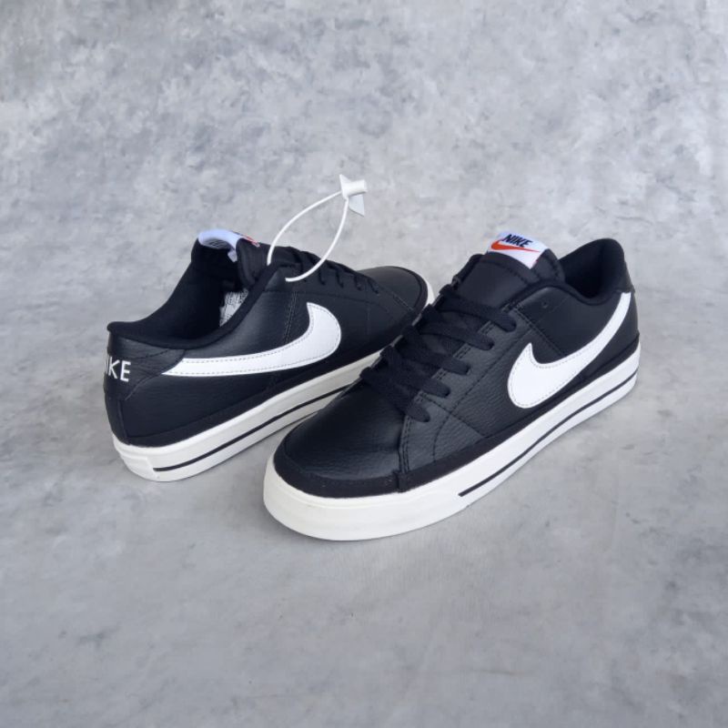 NIKE COURT LEGACY BLACK WHITE LEATHER