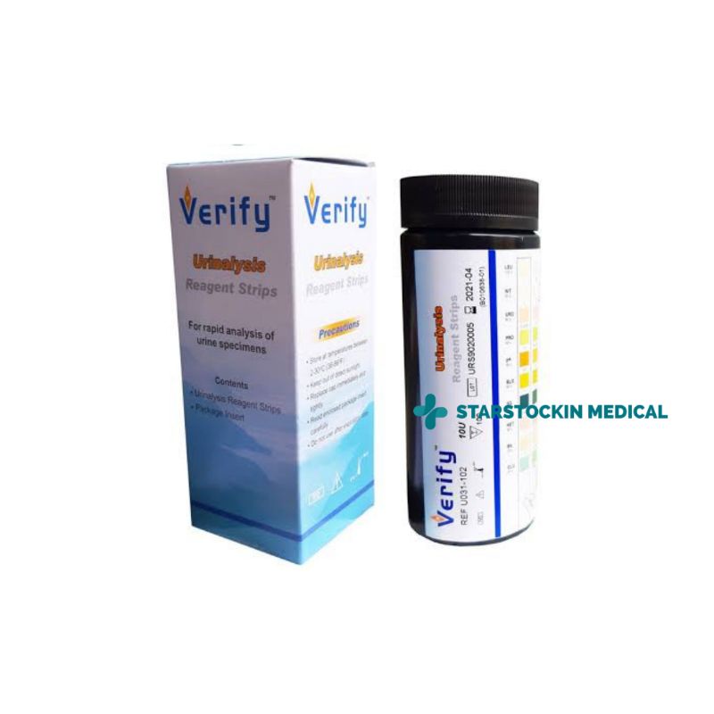 Tes Urine 10 Parameter Verify Urinalysis Reagent Strip