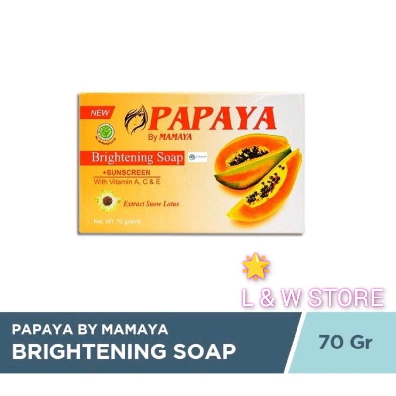 Papaya Sabun Wajah Soap 70gr/Sabun Papaya Muka