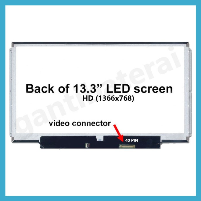 LED LCD Dell VOSTRO V13 3300 13.3" inch 40 pin 6 screw