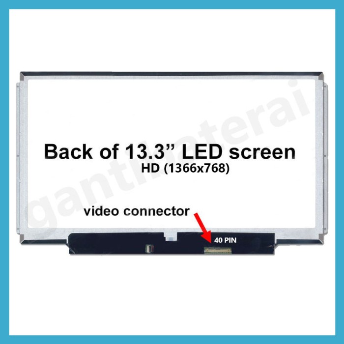 LED LCD Dell VOSTRO V13 3300 13.3&quot; inch 40 pin 6 screw