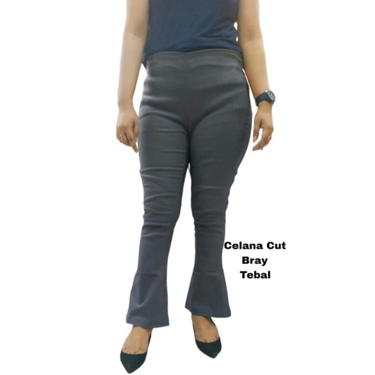 CELANA PANJANG CUTBRAY WANITA KATUN STRETCH PANTS PREMIUM IMPORT IMPOR SEMI JEANS TEBAL SIMPLE ME