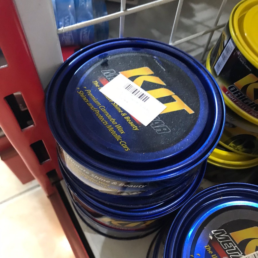 kit biru paste metallic car wax 225 gram