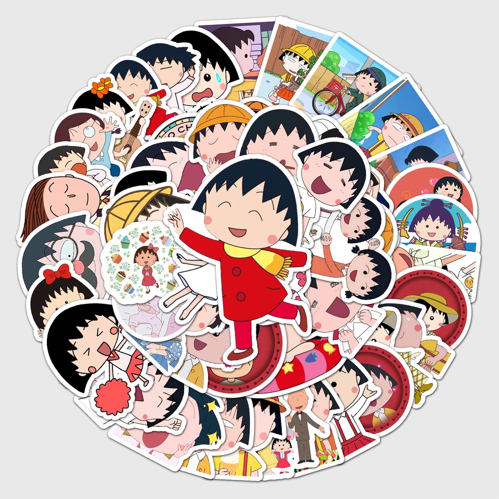 CM004 – Sticker / Stiker / Alat Tulis Anime Manga Cosplay Jepang Chibi Maruko Chan