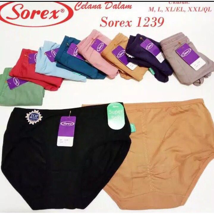 CD 1239 SOREX  ( HARGA LUSINAN ISI 12PCS ) - CELANA DALAM SOREX SUPER SOFT CD 1239 SOREX - CELANA DALAM WANITA SOREX ART 1239 - CD WANITA TERLARIS - CD SOREX BASIC