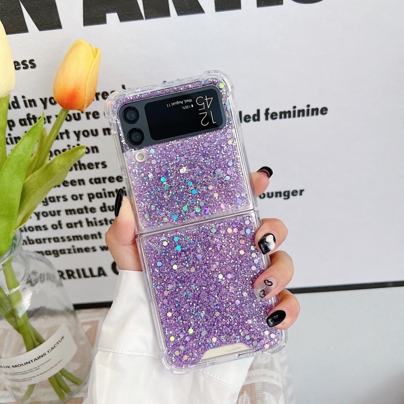 Casing Full Glitter Samsung Galaxy Z Flip 4 Z Flip 3 2  ZFlip 4 Zflip3 Zflip4 Flip4 Flip3 FLip2 Fold READYSTOCK [AVAILABLE BANYAK WARNA]