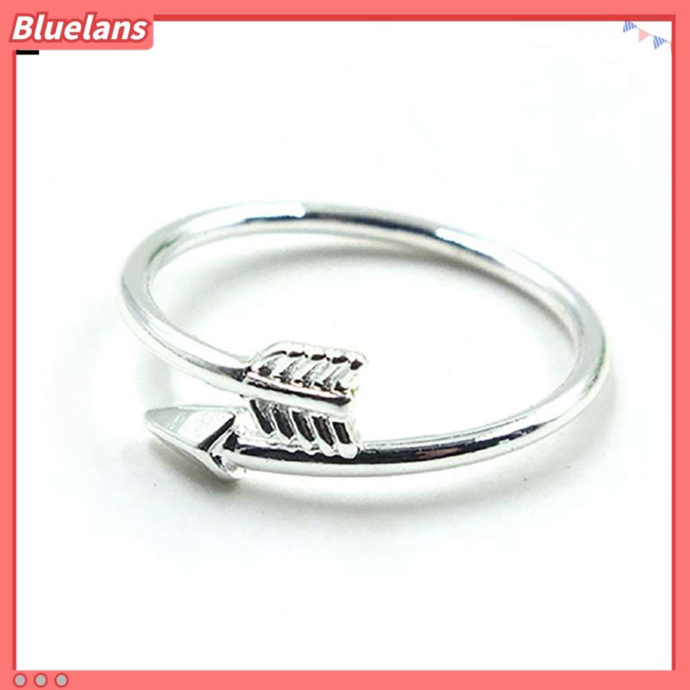 Bluelans Women Fashion Golden Silver Tone Adjustable Arrow Open Knuckle Ring Jewelry